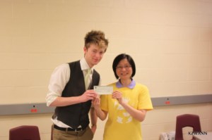 Presenting the cheque