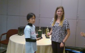 Cindy Q at the award presentation