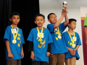 Griffin, Hao, Benjamin and Oliver - First K-3 team