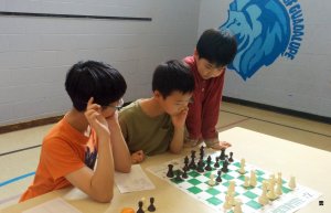 Every group worked hard and tried to beat the grandmasters.